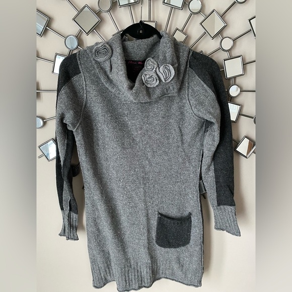 Elena Wang Dual grey tunic sweater size XS - Picture 3 of 8